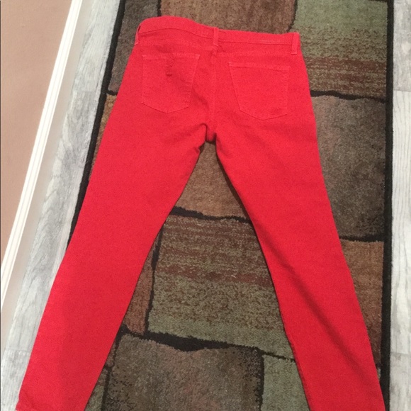 🔥Current/Elliot Skinny Ankle Distressed Red Jeans - Picture 4 of 7